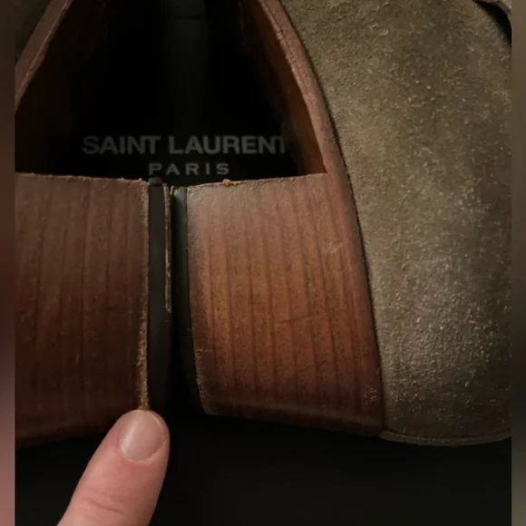 YSL Saint Laurent Blake Jodhpur Suede Bootie in Kaki Beige Suede 41.5 US 10.5🔥🔥🔥 - Picture 14 of 14